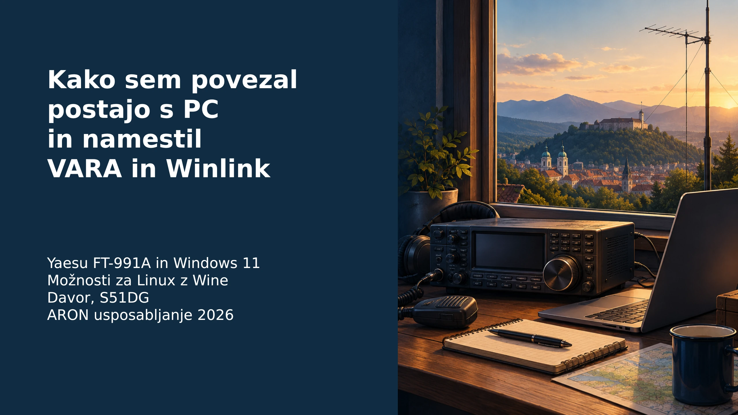 Kako sem povezal postajo s PC in namestil VARA in Winlink - predstavitev S51DG