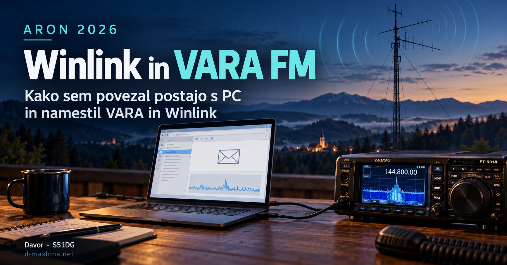 Kako sem povezal postajo s PC in namestil VARA in Winlink