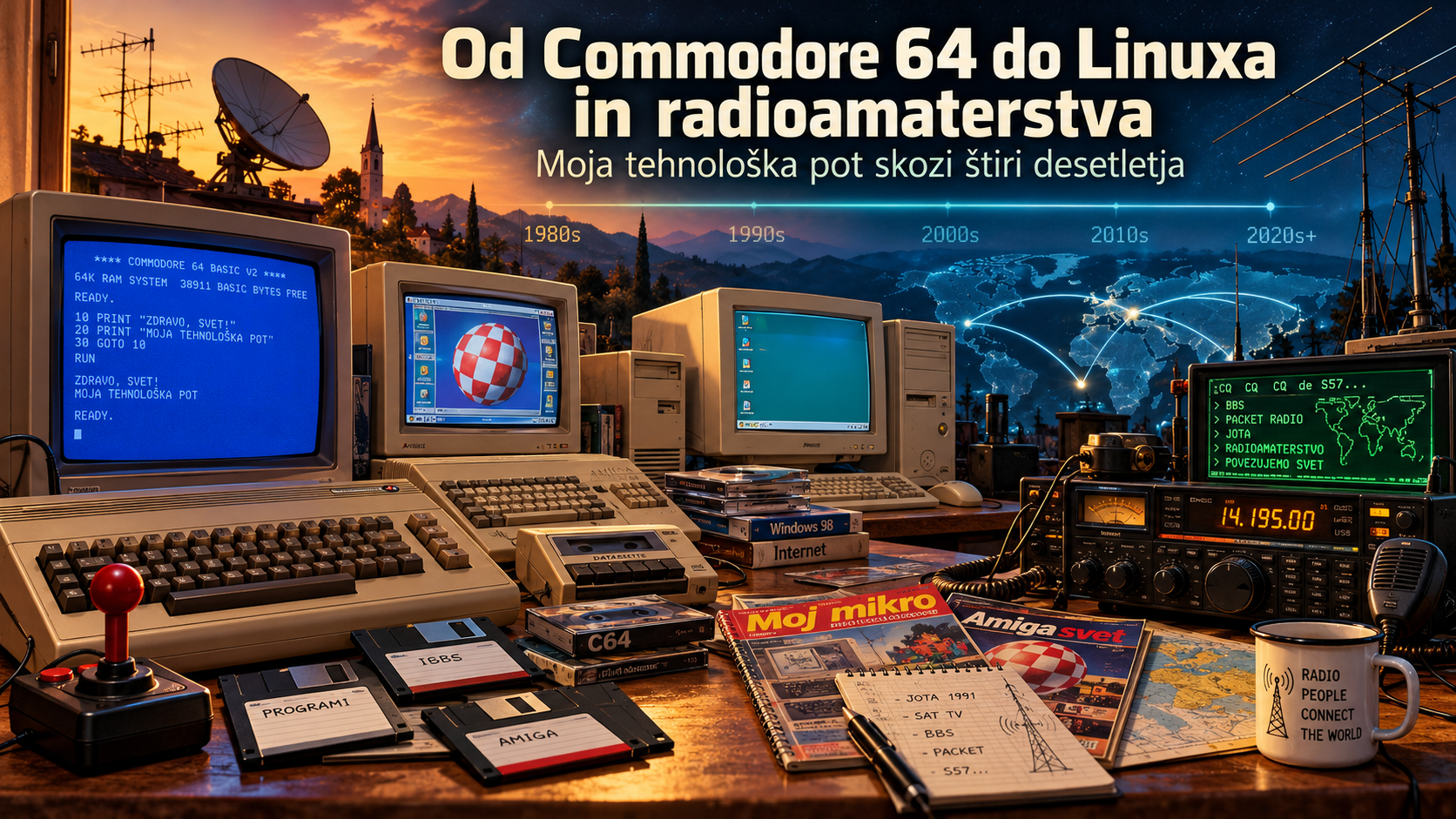 Od Commodore 64 do Linuxa in radioamaterstva – moja tehnološka pot skozi štiri desetletja